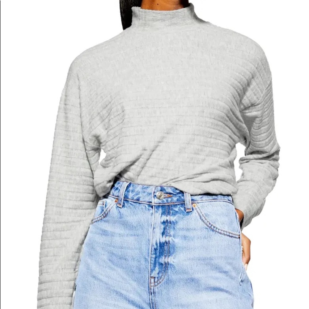 Topshop Rib Turtleneck Sweater